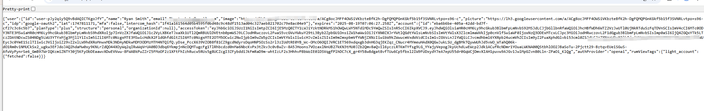 Access session data